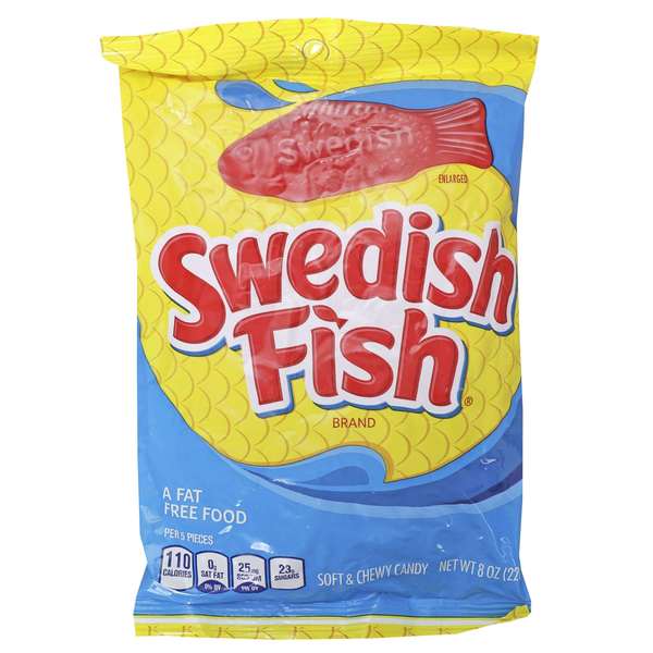 Swedish Fish Swedish Fish Red Peg Bag Swedish Fish Candy 8 oz., PK12 6211